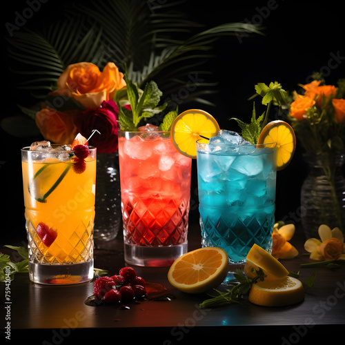 A Symphony of Taste: Exquisite Cocktails Presented in an Array of Hues and Flavors