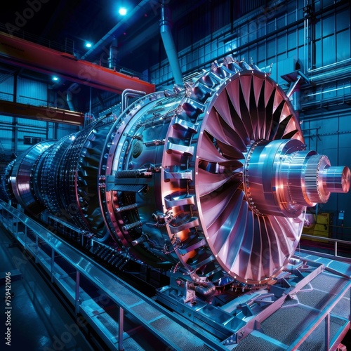 Advanced Gas Turbine Engine in Industrial Facility