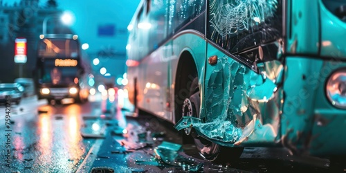 bus accident stock