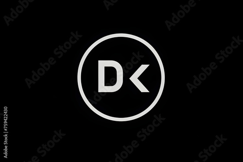 DK monochromatic logo: modern typography creating a structured and bold statement