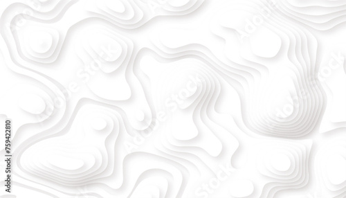 abstract wavy pattern 3d papercut white, soft smooth lines curving to form a surface of light and shadow, abstract papercut and multi layer cutout geometric pattern on, textured Papercut