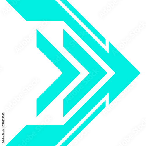 Blue Futuristic Arrow
