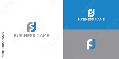 double F or F F letter vector logo