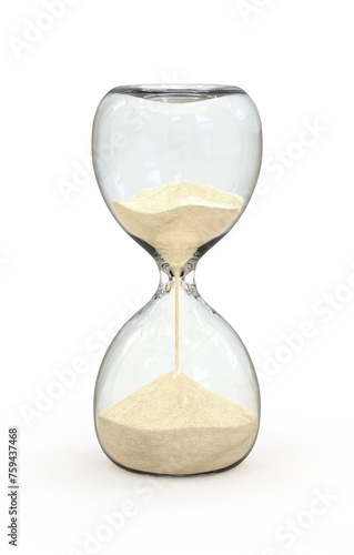 Hourglass, sandglass, sand timer, sand clock isolated. Png transparency 