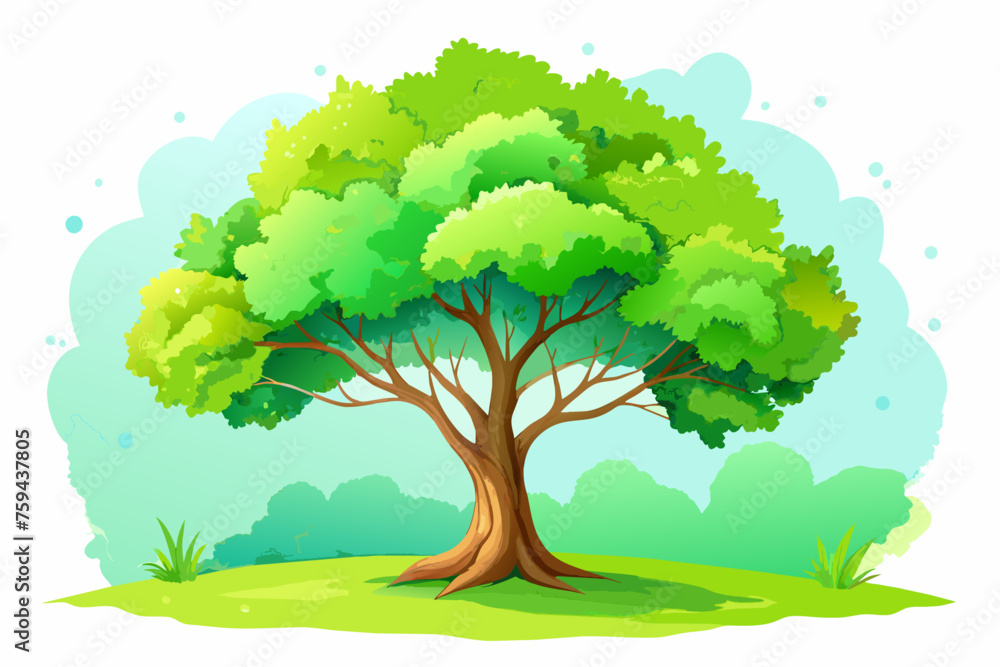 Obraz premium watercolor background is tree