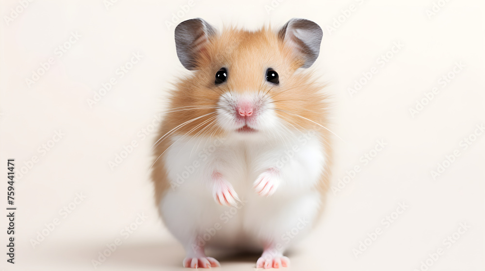Playful and Inquisitive Dwarf Hamster Caught in a Moment