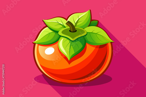 persimmon fruit background is