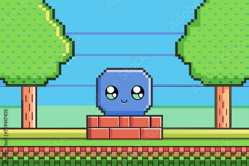 pixels cute background is tree