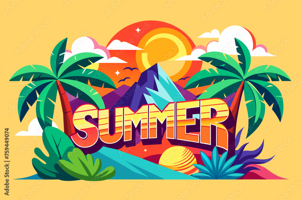 poster summer background is