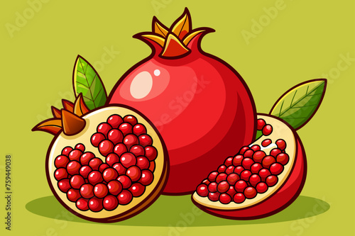 pomegranate fruits background is 
