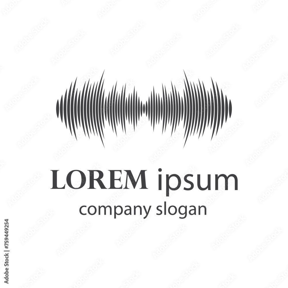 good music sound wave logo illustration good music sound wave logo illustration