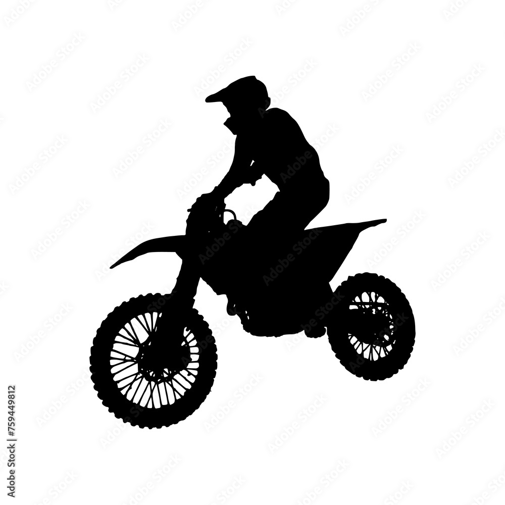 Fototapeta premium silhouette of a motorcycle