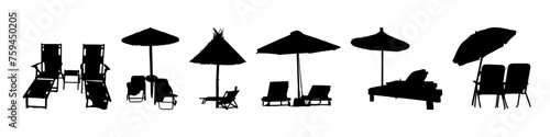 Beach chair silhouette