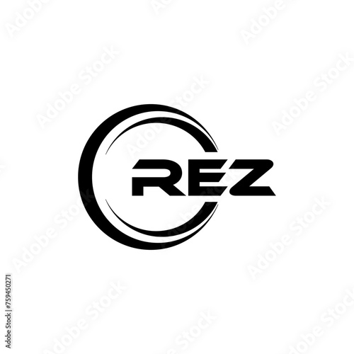 REZ Logo Design, Inspiration for a Unique Identity. Modern Elegance and Creative Design. Watermark Your Success with the Striking this Logo. photo