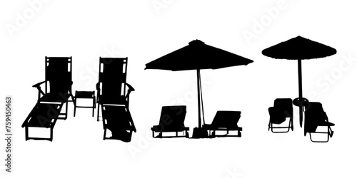 Beach chair silhouette