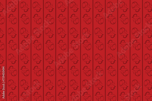 Seamless elegant damask pattern red vector image (ID: 759450494)