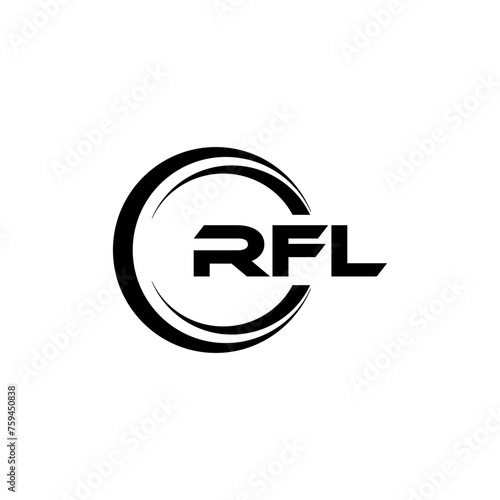 RFL Logo Design, Inspiration for a Unique Identity. Modern Elegance and Creative Design. Watermark Your Success with the Striking this Logo. photo