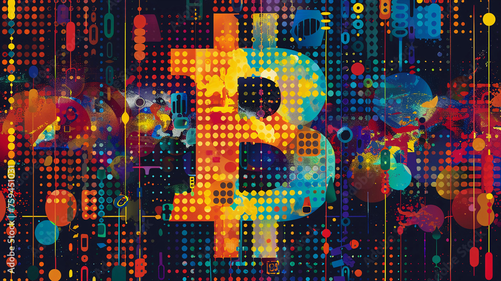 Bitcoin digital justice vibrant dots