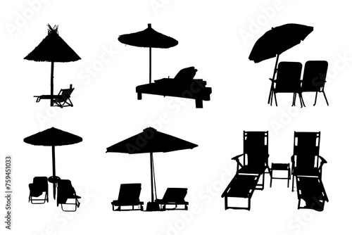 Beach chair silhouette