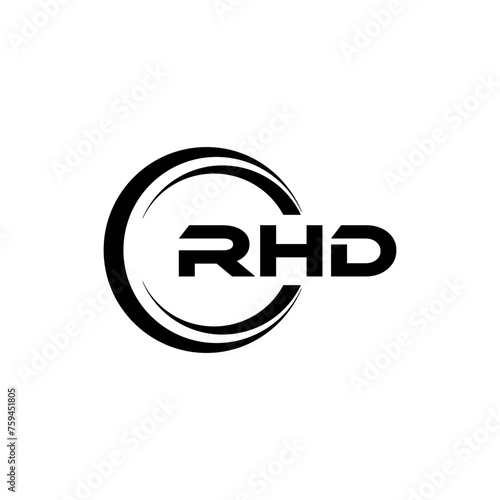 RHD Logo Design  Inspiration for a Unique Identity. Modern Elegance and Creative Design. Watermark Your Success with the Striking this Logo.