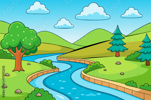 River with trees in the background