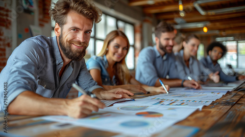 Diverse Team Fosters Innovation in Contemporary Office Setting ,generated by IA