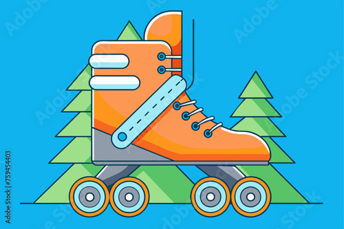 rollerblades background is tree