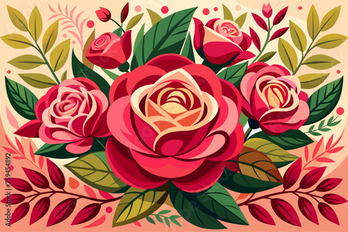 rose pink flower garden background is