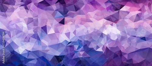 The Font on the purple and blue background with a geometric pattern of triangles creates a vibrant and dynamic display of Petal and Magenta hues
