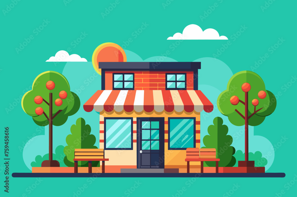 Naklejka premium shop background is