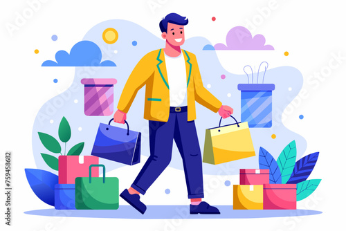 shopping men template