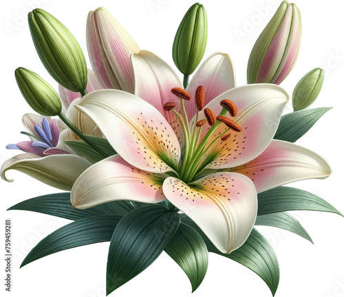 Beautiful Lily Bundle Vector Illustration