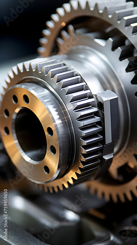 Close Up View Of A Precision Engineered Driver Gear, Central Component in Machine Functionality