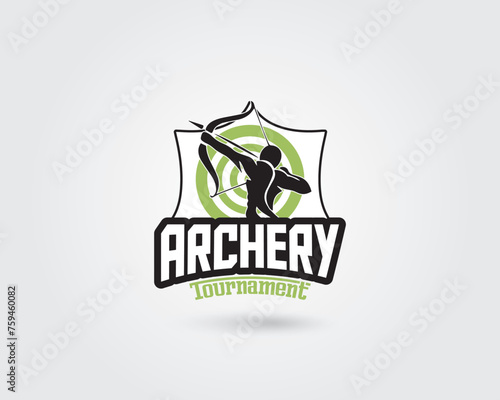 Modern Creative Unique Archery Vector Logo Design Template