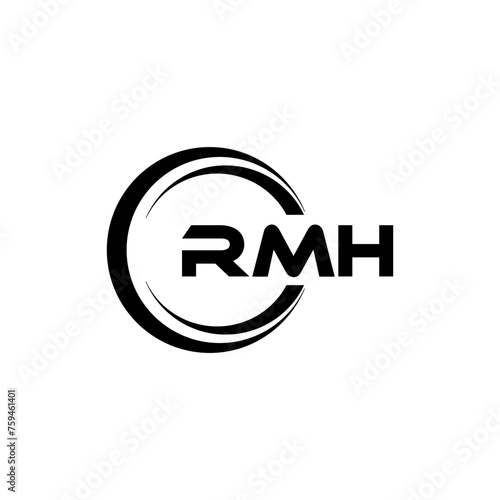 RMH Logo Design, Inspiration for a Unique Identity. Modern Elegance and Creative Design. Watermark Your Success with the Striking this Logo.