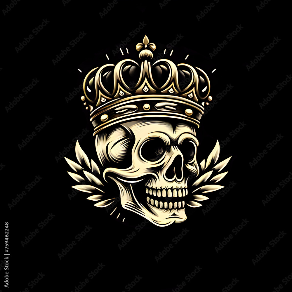 symbol design logo a skull king  template inspiration