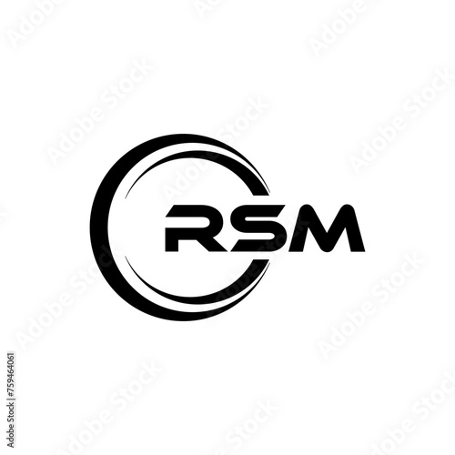 RSM Logo Design, Inspiration for a Unique Identity. Modern Elegance and Creative Design. Watermark Your Success with the Striking this Logo. photo