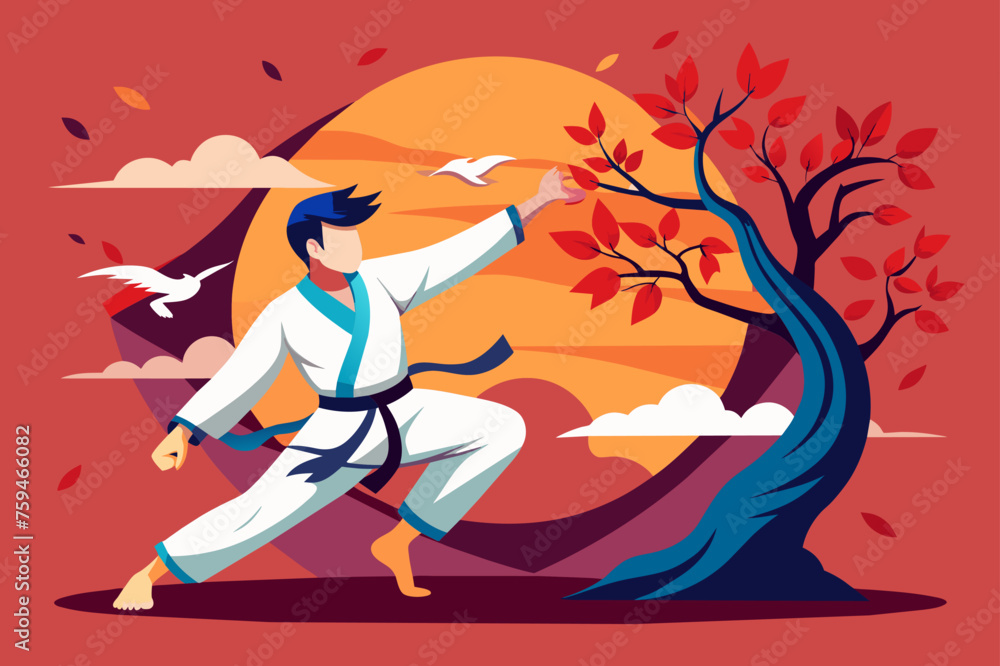 judo background is tree