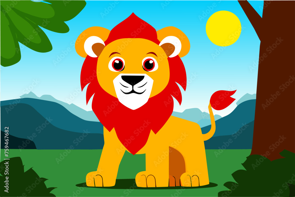 A group of adorable lions cozy up in a verdant clearing beneath the shade of a tall tree. A group of adorable lions cozy up in a verdant clearing beneath the shade of a tall tree.
