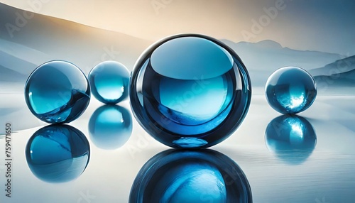 water drops on blue wallpaper a group of balls sitting on top of a table, a marble sculpture
