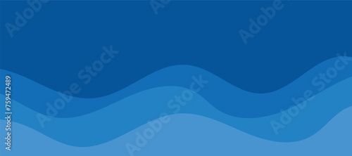 sea waves layer vector background illustration. sea beach vector illustration