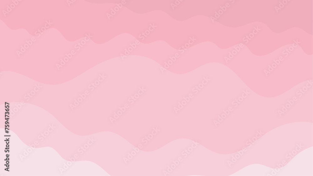 淡いピンク色グラデーションのふにゃふにゃアブストラクト　背景素材　16：9