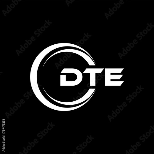 DTE Logo Design, Inspiration for a Unique Identity. Modern Elegance and Creative Design. Watermark Your Success with the Striking this Logo. photo