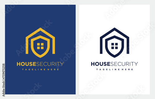 House Shield Home Security Business logo design icon for insurance or guard company