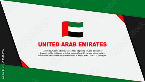 United Arab Emirates Flag Abstract Background Design Template. United Arab Emirates Independence Day Banner Cartoon Vector Illustration. Independence Day