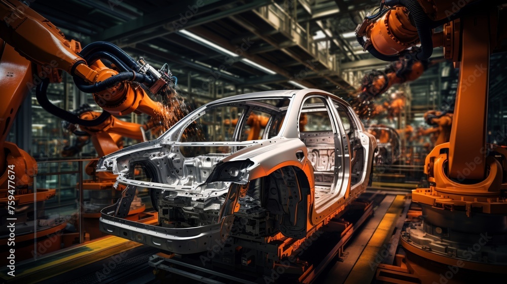 The Pulse of Production A photo essay capturing the rhythmic precision of robots within modern factories, The Pulse of Production A photo essay capturing the rhythmic precision of robots within modern factories,