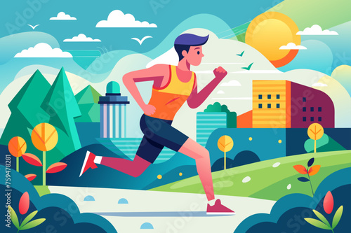 marathon running sport background is