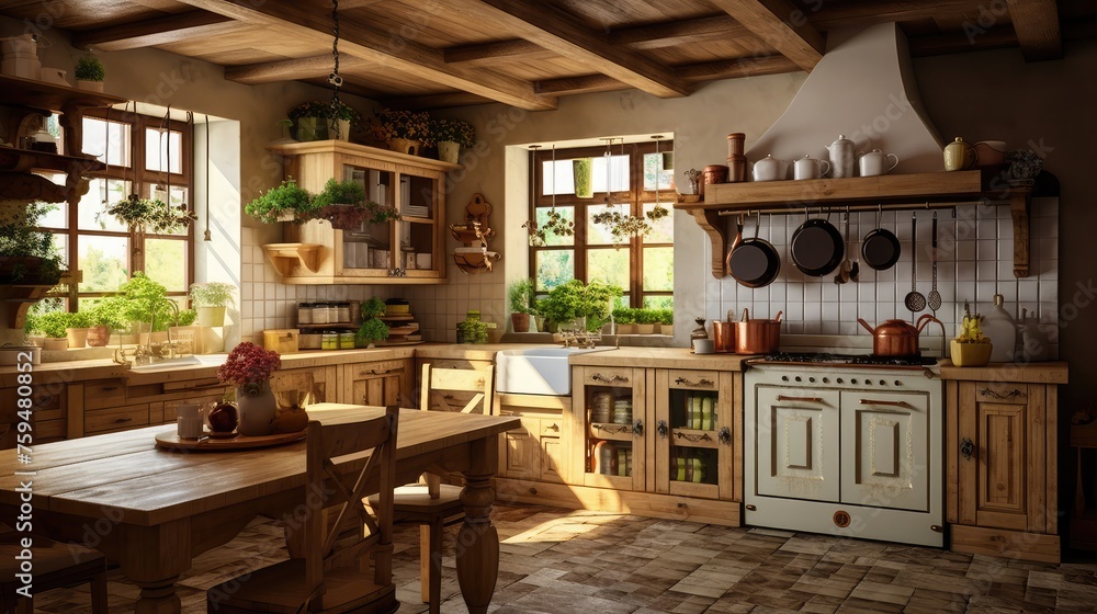 designed in country style kitchen