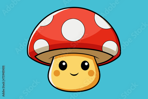 Tranquil mushroom background with a serene forest ambiance.