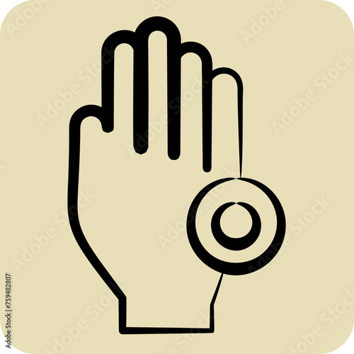 Icon Phantom Pain. related to Body Ache symbol. hand drawn style. simple design editable. simple illustration